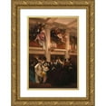 thumbnail image 1 of Eugène Giraud 11x14 Gold Ornate Wood Frame and Double Matted Museum Art Print Titled - The Opera Ball (1866), 1 of 4