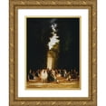 thumbnail image 1 of Eugène Grandsire 14x18 Gold Ornate Wood Frame and Double Matted Museum Art Print Titled - The Alley of Feuillants, at the Tuileries, Under the Second Empire (1860), 1 of 4