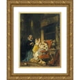 thumbnail image 1 of Eugène Isabey 14x18 Gold Ornate Wood Frame and Double Matted Museum Art Print Titled - The Young Mother (1852), 1 of 4