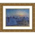 thumbnail image 1 of Eugène Jansson 24x19 Gold Ornate Framed and Double Matted Museum Art Print Titled - Sunrise Over the Rooftops. Motif from Stockholm (1903), 1 of 4