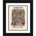 thumbnail image 1 of Eugène Lami 19x24 Black Ornate Framed Double Matted Museum Art Print Titled: Post for the First of Dimitri, an Opera by Victorin Joncieres (1876), 1 of 5