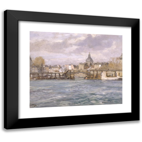 Eugène Louis Gillot 14x12 Black Modern Framed Museum Art Print Titled - The Saint-Louis Ile Estacade (1900)