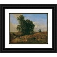 thumbnail image 1 of Eugen Jettel 24x20 Black Ornate Framed Double Matted Museum Art Print Titled: Trauman on the Landscape Field (1888), 1 of 5