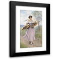 thumbnail image 1 of Eugen von Blaas 10x14 Black Modern Framed Museum Art Print Titled - Girl in a Lilac -Colored Dress, 1 of 5