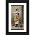 thumbnail image 1 of Eugen von Blaas 14x24 Black Ornate Framed Double Matted Museum Art Print Titled: The Market Girl (1900), 1 of 5