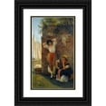 thumbnail image 1 of Eugen von Blaas 16x24 Black Ornate Framed Double Matted Museum Art Print Titled: A Moment of Rest (1872), 1 of 5