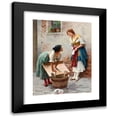 thumbnail image 1 of Eugen von Blaas 19x24 Black Modern Framed Museum Art Print Titled - Sharing the News (1904.), 1 of 5