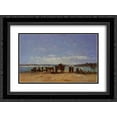 thumbnail image 1 of Eugene Boudin 2x Matted 24x18 Black Ornate Framed Art Print 'The Breton Fishermen's Wives', 1 of 2