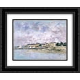 thumbnail image 1 of Eugene Boudin 2x Matted 24x20 Black Ornate Framed Art Print 'The Port, Trouville', 1 of 2