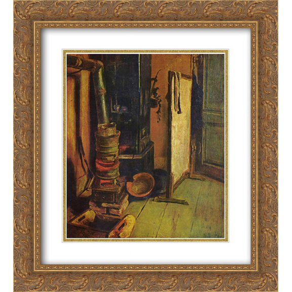 Eugene Delacroix 2x Matted 20x24 Gold Ornate Framed Art Print 'A corner of the studio'