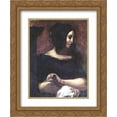 thumbnail image 1 of Eugene Delacroix 2x Matted 20x24 Gold Ornate Framed Art Print 'Portrait of George Sand', 1 of 2