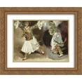 thumbnail image 1 of Eugene Delacroix 2x Matted 24x20 Gold Ornate Framed Art Print 'Two Greek warriors dancing (Study costumes Souliotes)', 1 of 2