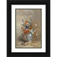 thumbnail image 1 of Eugene Petit 17x24 Black Ornate Framed Double Matted Museum Art Print Titled: Flower Still Life, 1 of 5