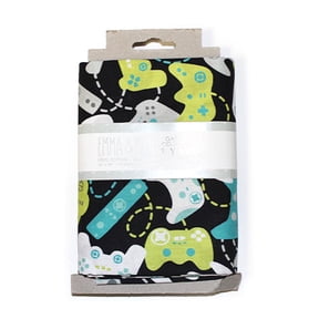 Eugene Textiles Emma & Mila Game Controllers Cotton Fabric, 36" x 44" Pre-Cut Black