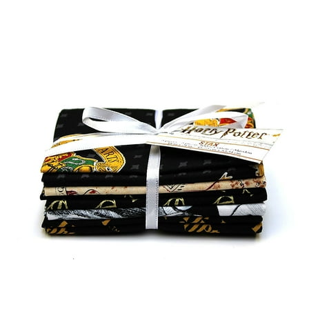 Eugene Textiles Licensed Premium Harry Potter , 5 designs 140 GSM , Fabric Bundle 100% crafted cotton for quilting , DIY & summer Projects, Multi color