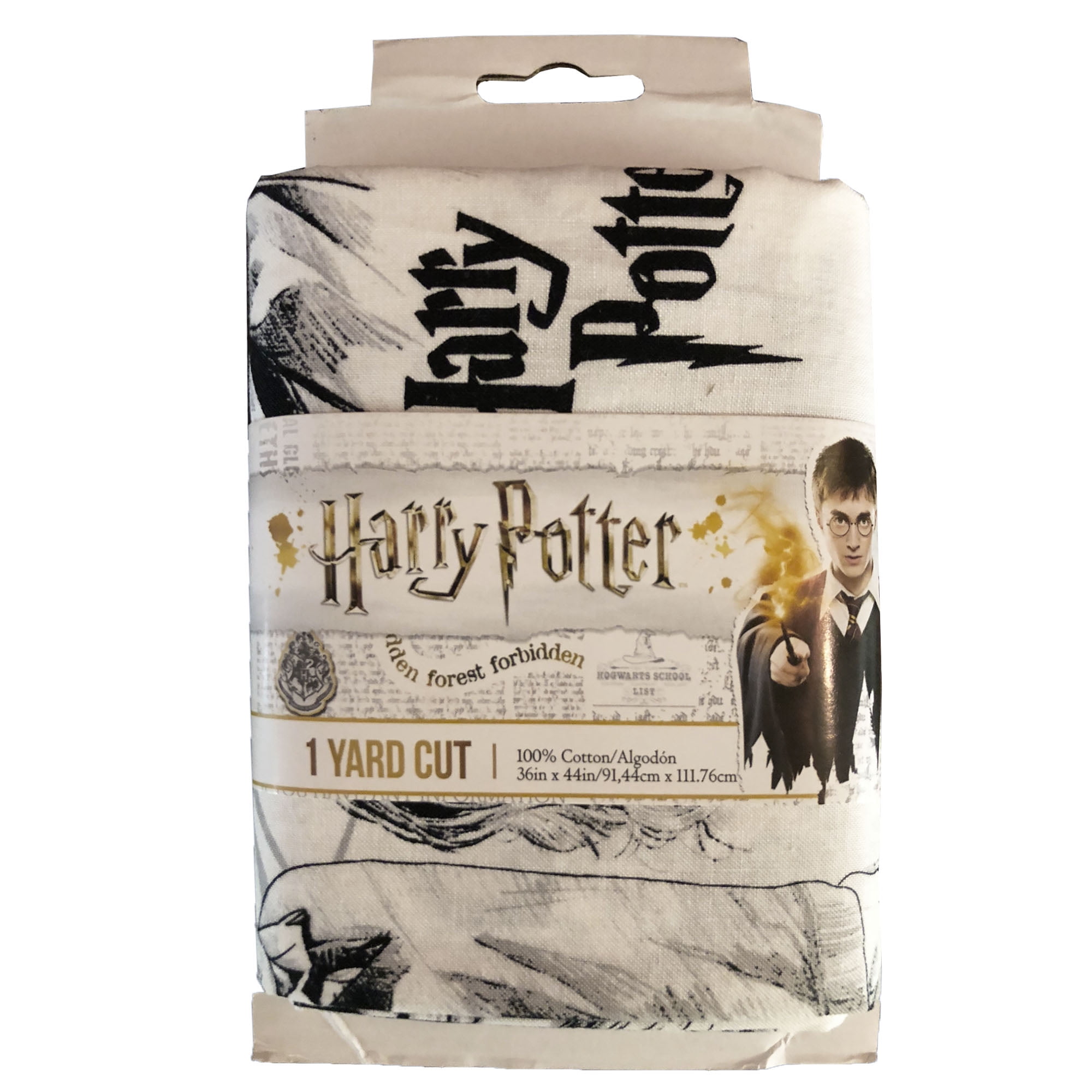 Tissu jersey Oeko-Tex Harry Potter Hedwige Gris anthracite - Self