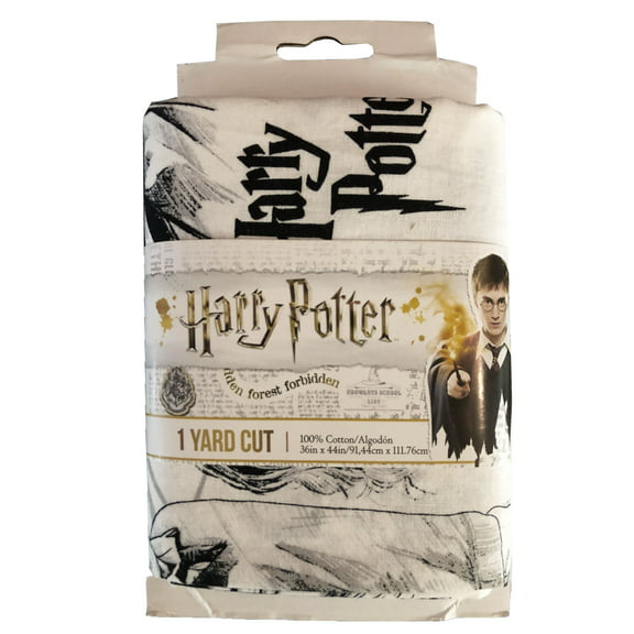 Eugene Textiles Premium 100% Cotton 44" Harry Potter Magic Print Fabric, 1 Yard Precut