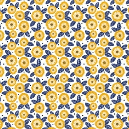 Marigold Summer Calico on Navy Marigold Summer Calico on Navy