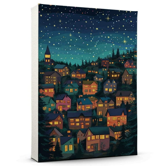 Eugene Travel Canvas Prints, Oregon Starry Night Travel decor, Eugene Map Poster, Oregon Travel Decor Artwork - 98AZ436