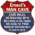 thumbnail image 1 of Eugene's Man Cave Rules Sign Shield Metal Gift 211110023283, 1 of 1