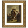 thumbnail image 1 of Eugenio Lucas Velázquez 15x18 Gold Ornate Wood Frame and Double Matted Museum Art Print Titled - Water Sellers with a Donkey, 1 of 4