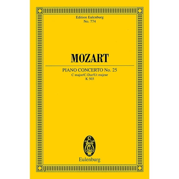 Eulenburg Piano Concerto No. 25 in C Major, K. 503 Schott by Mozart Arranged by Friedrich Blume
