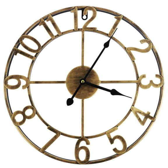 Eummy 16" Quartz Farmhouse Indoor Oversized Wall Clock, Easy To See Roman Numerals