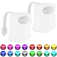 thumbnail image 1 of Eummy 2Pack Toilet Night Lights 16-Color Changing Inside Toilet Glow Lamp LED Nightlight with Motion Sensor Activated Detection Cool Bathroom Accessories Novelty Gadgets for Kids Adults, 1 of 10