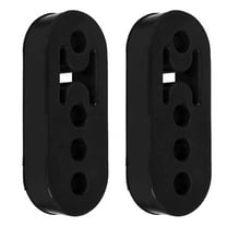 Eummy 2Pcs Exhaust Hangers Universal Rear Exhaust Repair Hanger 4 Holes 12mm Car Exhaust Mount Brackets High Density Rubber Muffler Hanger for Protecting Car Exhaust System (Black)