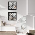thumbnail image 1 of Eummy 2Pcs Square Wall Mirror Decor Decorative Fashion Entry Mirror Vintage Rustic Square Mirror Wall-Mounted Mirrors 30x30cm Wood Wall Mirrors Set, 1 of 8