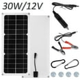 thumbnail image 1 of Eummy 30 Watts 12 Volt Portable Solar Panel Kit for RV Camper Vehicle Caravan and Other Off Grid Applications with USB Port High Efficiency Solar Battery with Controller, 1 of 8