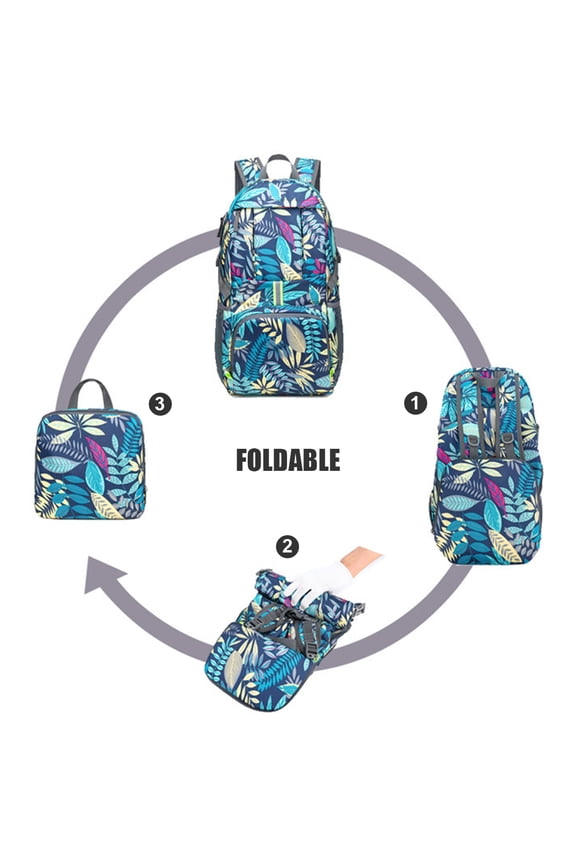35L Lightweight Foldable Backpack Waterproof Packable Backpack Hiking Daypack Safe Reflective Design Walking Rucksack for Outdoor Camping Traveling Cycling Hiking