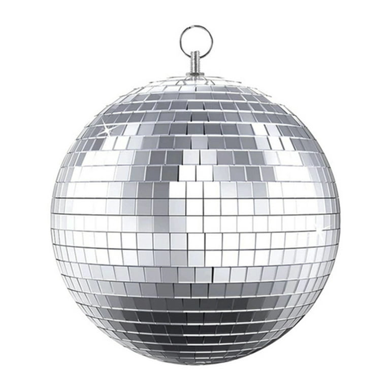 Disco Ball 12Inch Glass Mirror Ball Disco Party Mirror Ball Rotating Disco  Mirror Ball for Club Bar Stage Props Wedding Decor