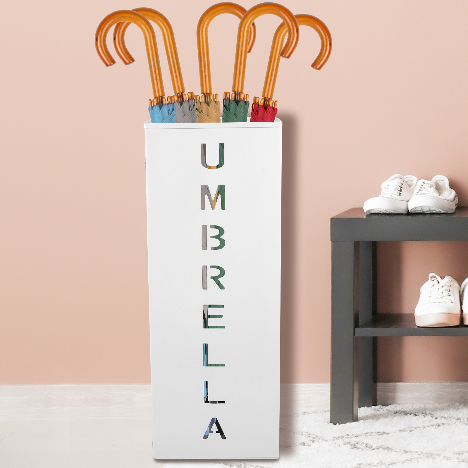 Tensator Wet Umbrella Bag Holder,Floor Standing 5239133SUS