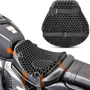 Eummy Motorcycle Seat Cushion Gel Shock Absorption 3D Honeycomb Mesh Motorbike Seat Pad Quick-drying Protective Ride Saddle Seat Cover Waterproof Motorbike Cushion Pad for Scooter E-Bike