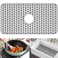 thumbnail image 1 of Eummy Silicone Sink Protector, Heat-Resistant Kitchen Sink Mat, Anti-Slip Sink Mat Grid Sink Drain Center for Home Kitchen Countertop, 26×14inch, 1 of 8