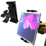 Eummy Tablet Holder Exercise Bike Tablet Stand 360 Rotation Adjustable Phone Mount Shockproof Antislip Spin Bike Tablet Bracket Treadmill Phone Holder for 4.7-12.9" Tablet Cellphone