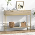 thumbnail image 1 of Eumyviv Farmhouse Entry Furniture with Open Shelf and 2 Drawers, Oak, 1 of 10