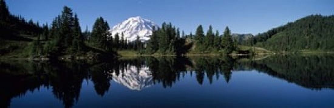 Eunice Lake Mt Rainier National Park WA USA Canvas Art - Panoramic Images (18 x 6)