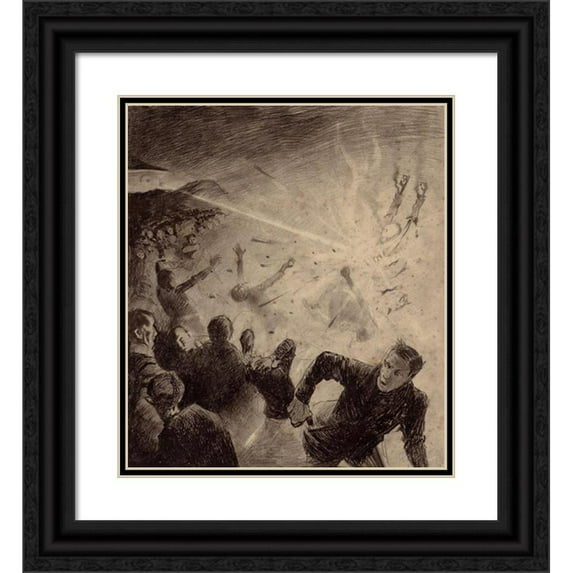 Eunice Young Smith 15x17 Black Ornate Wood Framed Double Matted Museum Art Print Titled - Fun for Chris Pl6 (1956)
