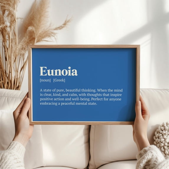 Eunoia Definition Wall Art Print, Mind, Inspirational Souls, Language ...