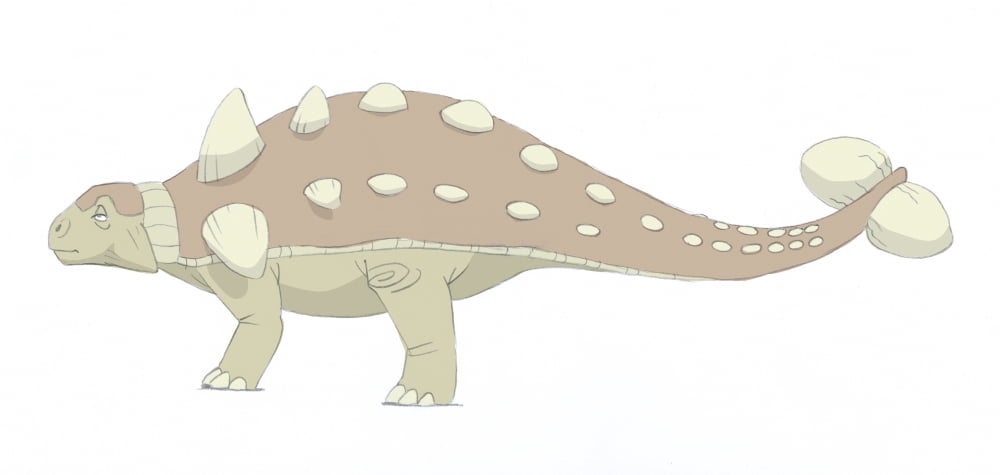 Euoplocephalus pencil drawing with digital color Canvas Art - Alice TurnerStocktrek Images (20 x 10)