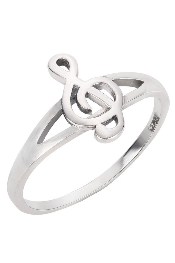 Euphony Bliss Music Note Ring Sterling Silver Size 13
