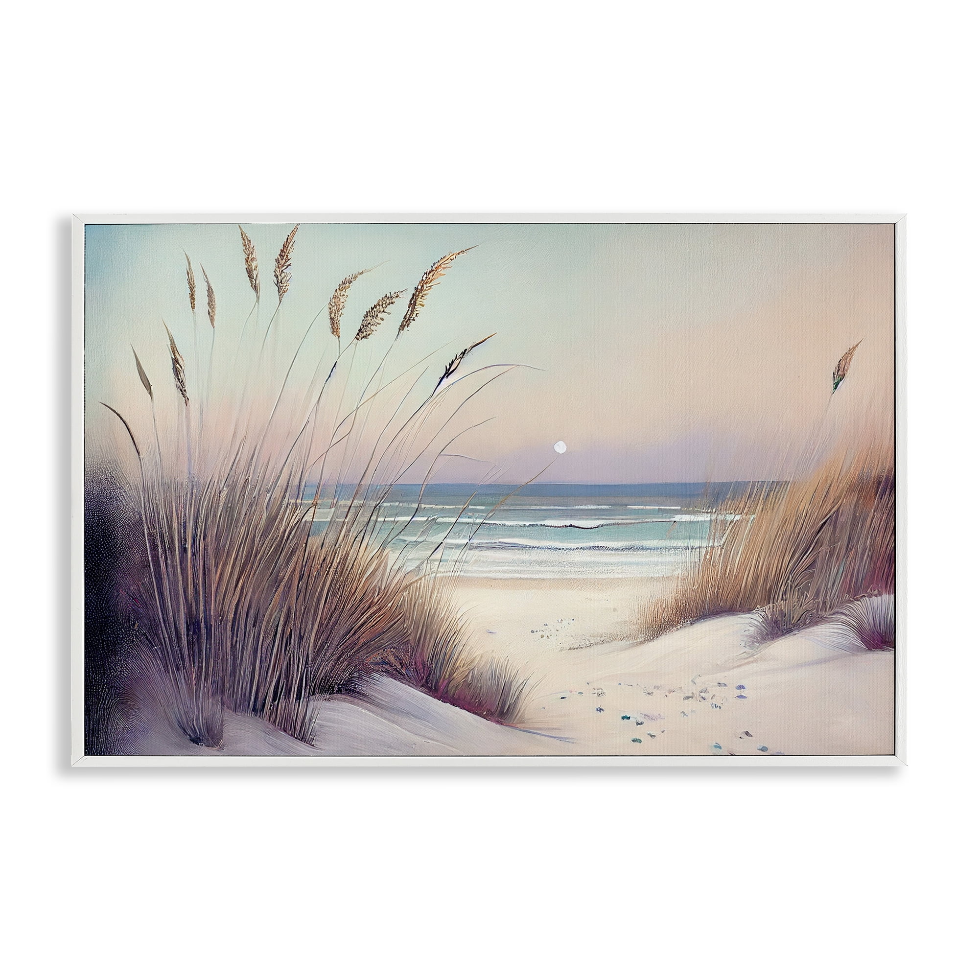 Euphoria Beach Dunes View White Framed Giclee Art, design by Sasha