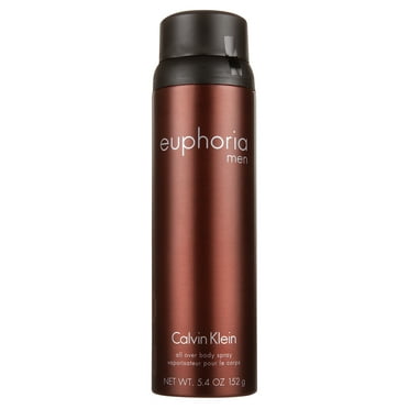 Euphoria Body Spray by Calvin Klein, for Men, 5.4 oz, 1 Count, Scent Amber