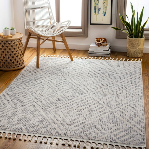 Euphoria Medium Gray 7'10" x 10' Global Rectangle Area Rug