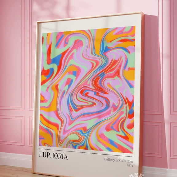 Euphoria Print Retro Gallery Print Preppy Poster Trendy Wall Art Apartment Print 70S Art Print Art