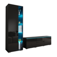 thumbnail image 1 of Euphoria Set 02TV-BK Modern Wall Unit Entertainment Center - Black, 1 of 5
