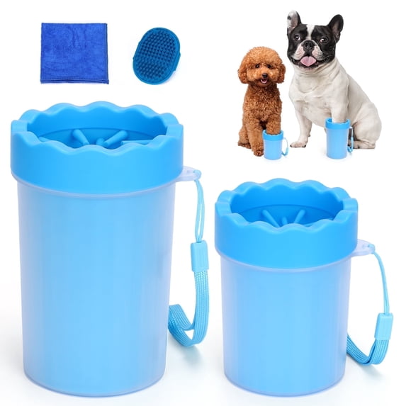 Euqvunn Dog Paw Cleaner Cup, Portable Paw Washer for Dogs and Pets, Meduim &Small Size