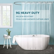 EurCross Clear Shower Curtain Liner,72"x72" Heavy Weight 9G PEVA Plastic Shower Liner, Waterproof, Mold & Mildew Resistant